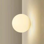 Glazen Wandlamp Bauhaus Ronde Bal Melkwit, Verzenden, Nieuw