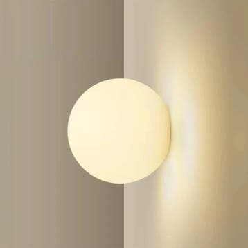 Glazen Wandlamp Bauhaus Ronde Bal Melkwit, Verzenden, Nieuw
