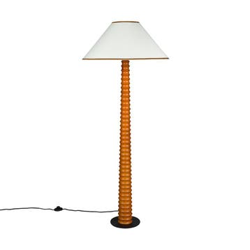 *WOONWINKEL* Dutchbone Horace Klassieke Vloerlamp Beige Kap, Verzenden, Nieuw