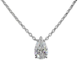 Zonder minimumprijs - Ketting met hanger - 14 karaat Witgoud