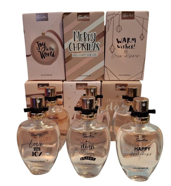 Sentio Kerst Xmas Pink PARFUM SET 6 stuks - Dames, Sieraden, Tassen en Uiterlijk, Uiterlijk | Parfum, Nieuw, Verzenden