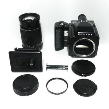 Pentax 645 + SMC Pentax-A 645 4/200mm | Analoge camera, Nieuw