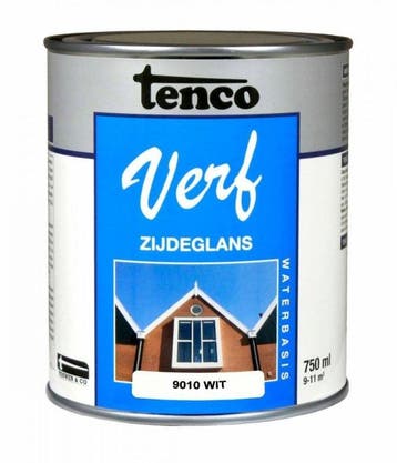 Tenco Verf Cremewit Ral 9001 Zijdeglans Waterbasis 750 ml, Ophalen of Verzenden, Nieuw