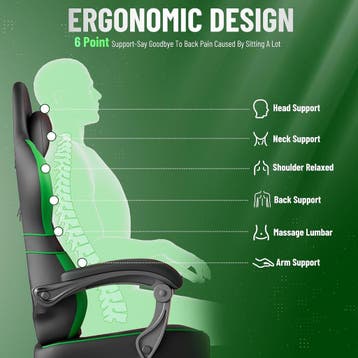 Ergonomische Bureaustoel - Office Chair - Gamestoel - Volwas, Huis en Inrichting, Verzenden, Zo goed als nieuw