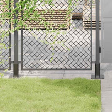 vidaXL Spokkels vierkant 4 st gepoedercoat staal antraciet, Verzenden, Nieuw