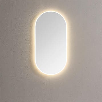 Spiegel Sanilux Ovaal Met Direct LED 3 Kleuren Instelbaar, Huis en Inrichting, Ophalen of Verzenden, Nieuw
