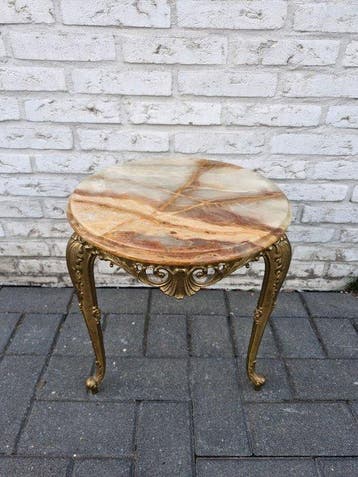 Bijzettafel - Metaal, Marmer - Louis XV stijl, Nieuw