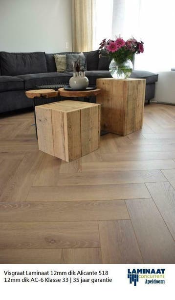 Visgraat Pvc Parket 30X Kleur v. a. €14,95m2 incl. Btw, Nieuw, 75 m² of meer, Crème, Laminaat