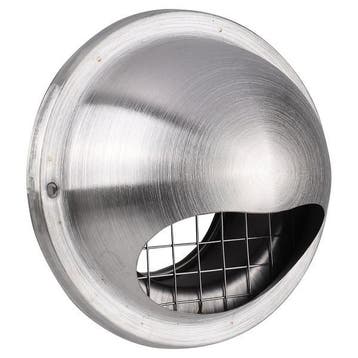 Buitenrooster | Starx | Ø 125 mm (Bol, Gaas, RVS, Zilver), Verzenden, Nieuw