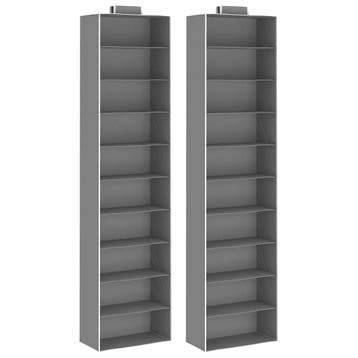 vidaXL Kledingorganisers hangend 2 st met 10 schappen stof, Verzenden, Nieuw