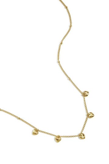 Goudlief Minimalistische ketting met kleine hartjes, Verzenden, Nieuw, Zilver, Overige materialen