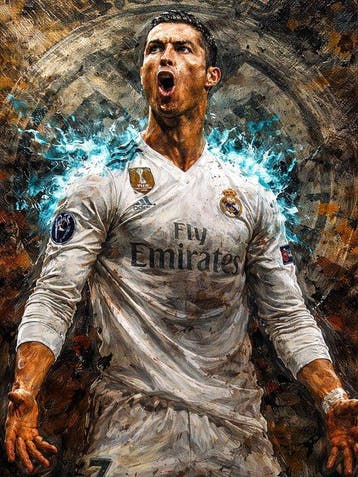 Canvas Fit - Alberto Ricardo - Cristiano Ronaldo – El Rugido, Nieuw