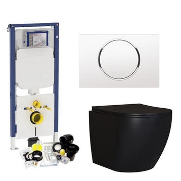 Geberit Sigma 8 (UP720) Toiletset set65 Mudo Rimless Mat, Ophalen of Verzenden, Nieuw
