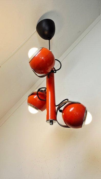 Plafondlamp - Metaal - Eyeball - Space age, Antiek en Kunst, Antiek | Lampen
