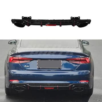 Diffuser With Black Exhaust Tips Voor Audi A5 S Line/S5 F5, Auto-onderdelen, Ophalen of Verzenden, Nieuw