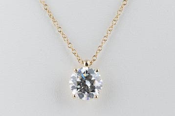 Ketting - 14 karaat Geel goud - 4.02ct. tw. Diamant