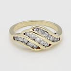 Ring - 14 karaat Geel goud Diamant (Natuurlijk), Nieuw