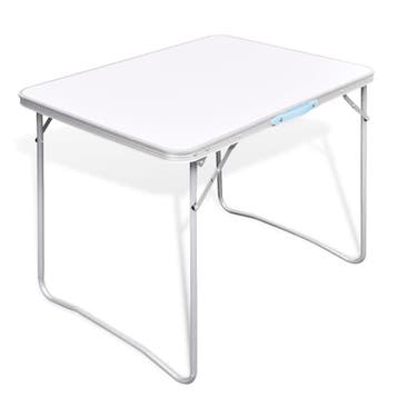 vidaXL Campingtafel inklapbaar met metalen frame 80 x 60 cm, Caravans en Kamperen, Kampeermeubelen, Verzenden, Nieuw