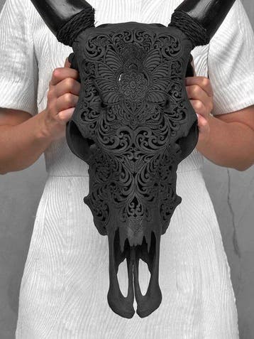 Geen minimumprijs - Authentieke zwarte met de hand bewerkte, Antiek en Kunst