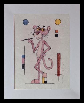 Emma Wildfang Giclée - Pink Panther - Tribute series -, Nieuw in verpakking