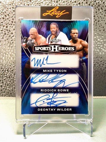1/1 Leaf Mike Tyson, Riddick Bowe Deontay Wilder - 1 Card -, Nieuw