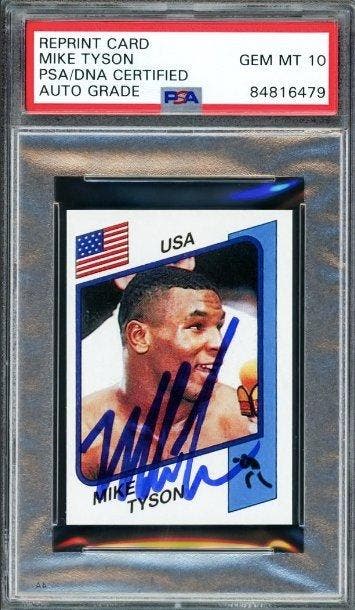 1986 Trading Card Mike Tyson Hand Signed - PSA 10 - 1 Graded, Nieuw