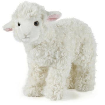Living Nature schaap/lammetje knuffel - wit - pluche - 29, Verzenden, Nieuw