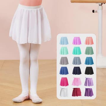 18 Colours Ballet Skirt Girls Toddler Kids Dance Chiffon Ski, Verzenden, Nieuw