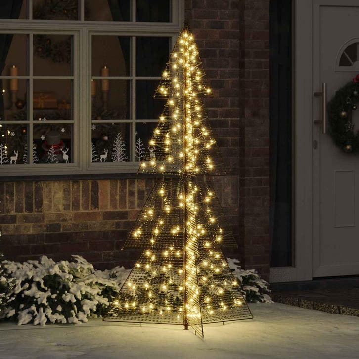 vidaXL Kerstboom met 240 LED Warmwit 180 cm PET, Diversen, Kerst, Nieuw, Verzenden
