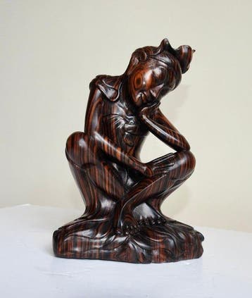 beeld - figuur in kleermakerszit, Warda Mas Bali - Buste -