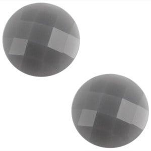 2 x Basic cabochon 10mm Grijs opal (Cabochons en camée), Ophalen of Verzenden, Nieuw, Overige typen