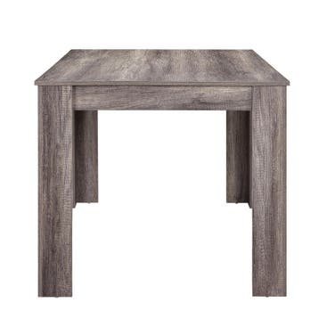 [en.casa] Eettafel Nora 140x90x77 cm eikenkleurig antiek, Verzenden, Nieuw