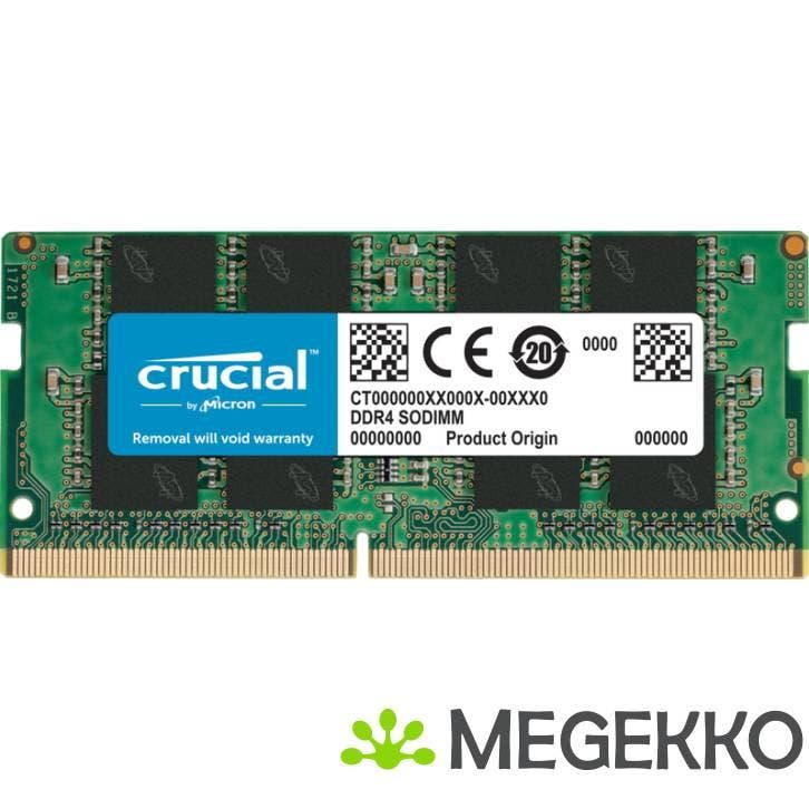 Crucial DDR4 SODIMM 1x16GB 3200, Computers en Software, RAM geheugen, Nieuw, Verzenden