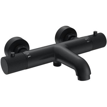 Wiesbaden Ribbd Thermostatische Badmengkraan - 15cm - Mat, Doe-het-zelf en Verbouw, Sanitair, Ophalen of Verzenden, Nieuw