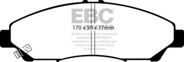 EBC 07-13 Acura MDX 3.7 Ultimax2 Front Brake Pads, Ophalen of Verzenden, Nieuw
