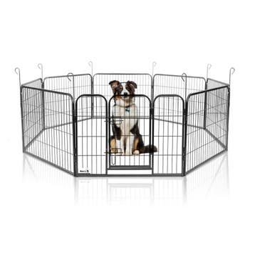 MaxxPet Hondenren Puppyren met 8 panelen - Staal - 78x60c..., Dieren en Toebehoren, Hondenbenches, Verzenden, Nieuw