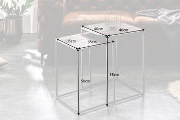 Handgemaakte bijzettafel set van 2 ELEMENTS 40cm, Ophalen of Verzenden, Nieuw