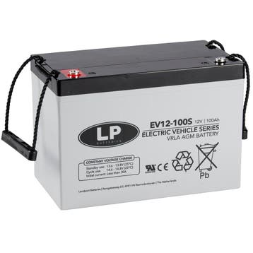 Landport (LP) AGM EV12-100S deep cycle accu 12 v 100 Ah VRLA, Ophalen of Verzenden, Nieuw