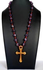 Amethist & Robijn - Ketting – Heilige Drie-eenheid –, Antiek en Kunst
