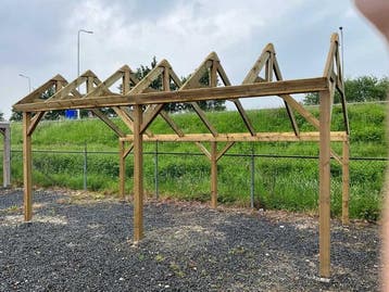 Veiling - Kapschuur constructie 900x300x322cm, Tuin en Terras, Nieuw
