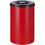 Afvalbak | Metaal | Rood/Zwart | 110L | Open | Vlamdovend |, Verzenden, Nieuw in verpakking