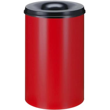 Afvalbak | Metaal | Rood/Zwart | 110L | Open | Vlamdovend |, Verzenden, Nieuw in verpakking