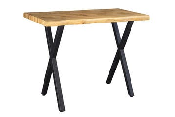 Industriële bartafel WILD 120cm bruin wild eiken look zwart, Ophalen of Verzenden, Nieuw