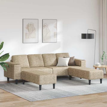 vidaXL Woonkamer Bank 3 st Lichtgrijs, Verzenden, Nieuw, Kunststof, Minder dan 150 cm