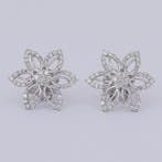 Zonder minimumprijs - Oorstekers - 14 karaat Witgoud -