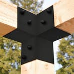 Pergola Hoekverbinding Zwart Voor 12 x 12 cm Balken - Per, Verzenden, Nieuw