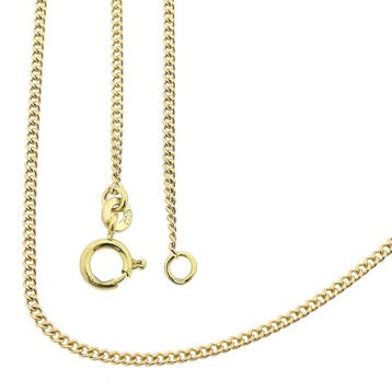 Gouden gourmetschakel ketting, Ophalen of Verzenden, Gebruikt, Goud, Goud