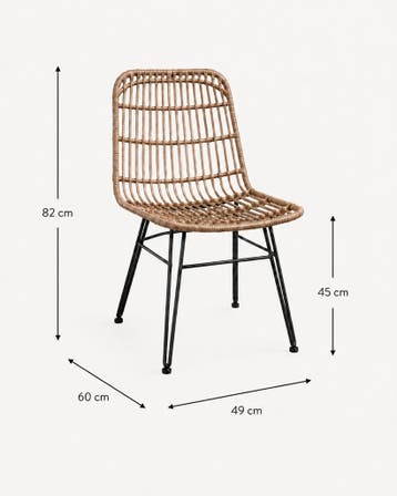 Rotan Stoel  Eivissa  Wicker  Antraciet  The Outsider, Verzenden, Nieuw