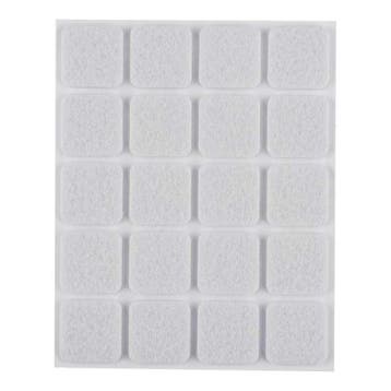 Zelfklevende viltjes vierkant – Wit – 20 x 20 mm – 20 stuks, Ophalen of Verzenden, Nieuw