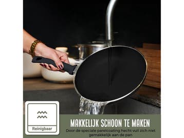 COOCK Wokpan Inductie 32cm - Keramische Anti-Aanbaklaag -, Huis en Inrichting, Keuken | Potten en Pannen, Verzenden, Nieuw